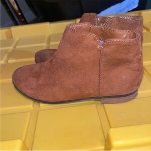 Brown Suede Kids Ankle Boots